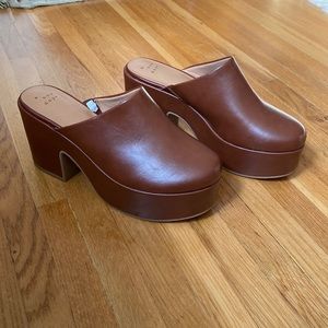 Women's Cheyenne Platform Clog Heels - A New Day™ (Target) Brown Size 8